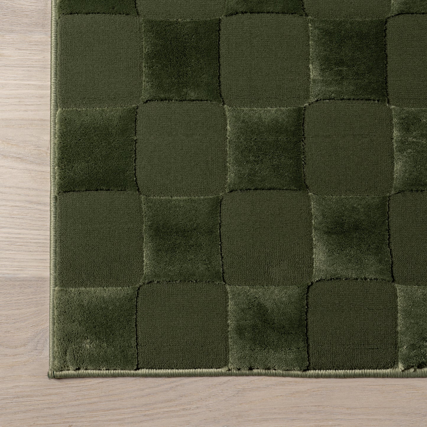 Eco-Friendly Cape May Plush Textured Rug in Green