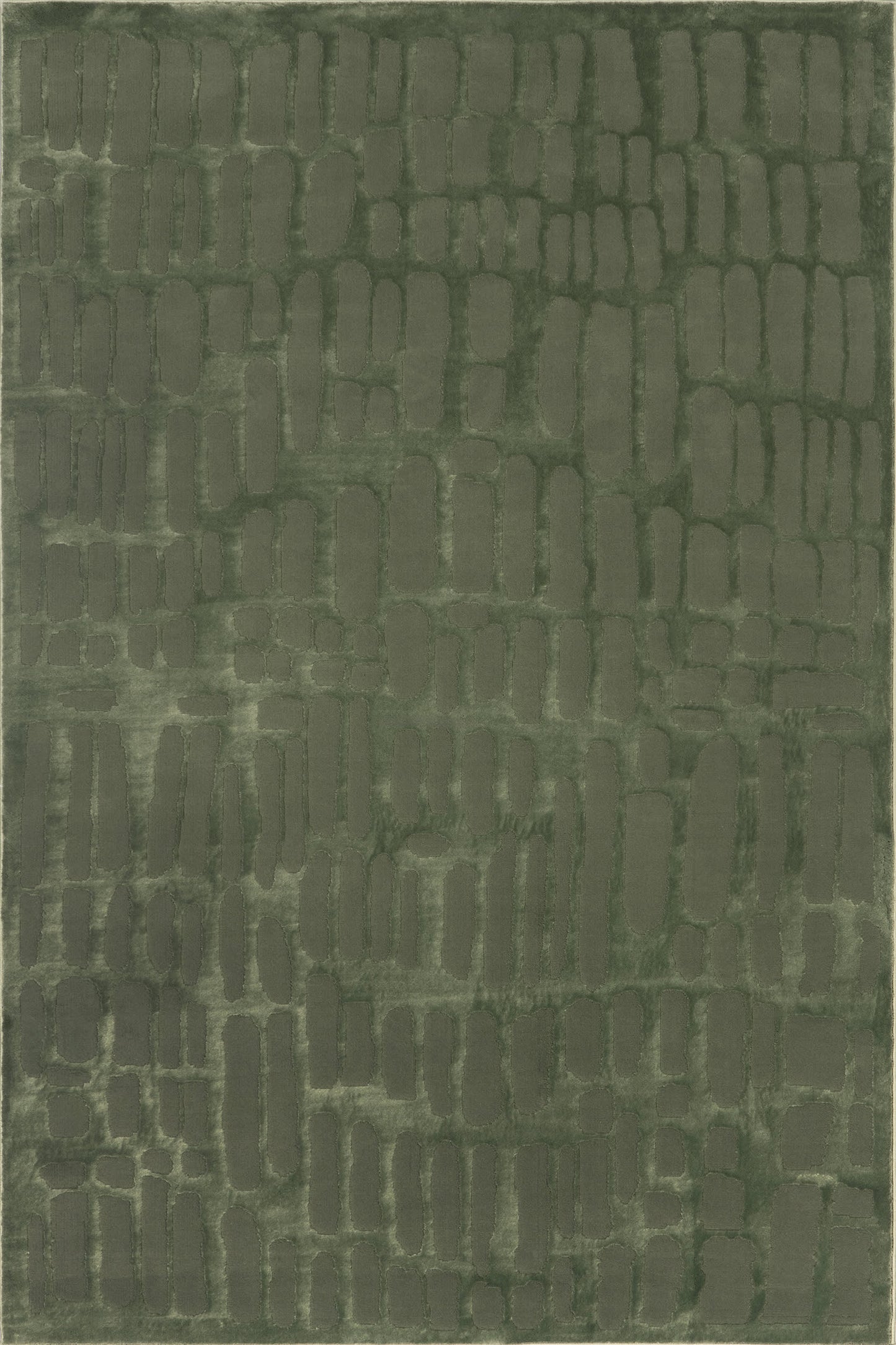 Isolated view of Forest Green Rectangle Summit Plush Textured Washable Rug, showcasing its design