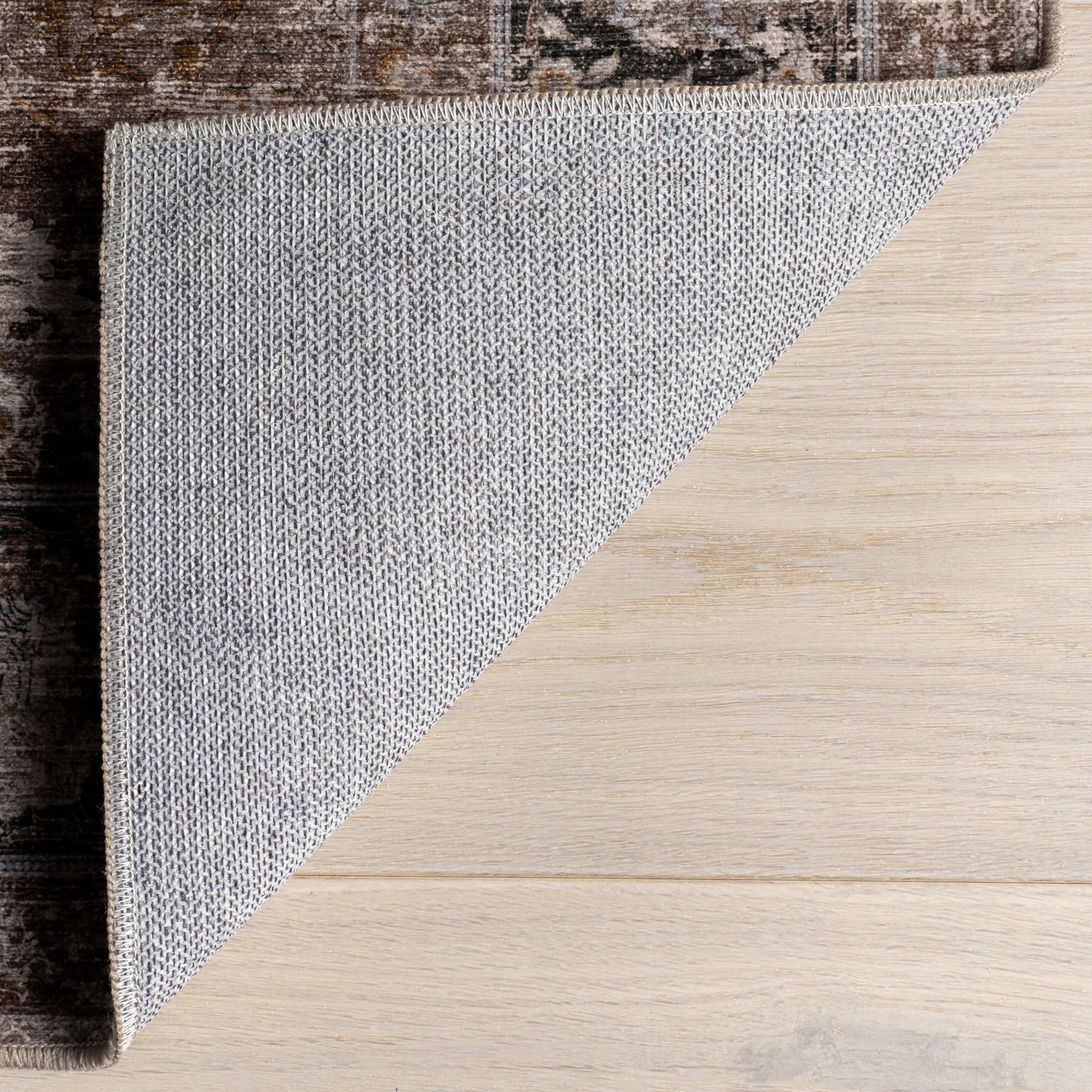 Bayberry Vintage Washable Rug in Brown | Spill Proof