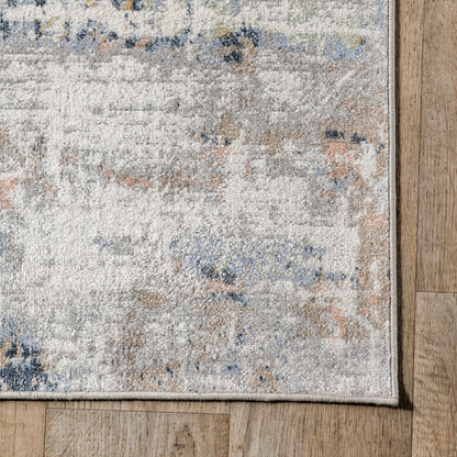 Patty Machine Washable Rug | Blue Multicolor for Rainy Days