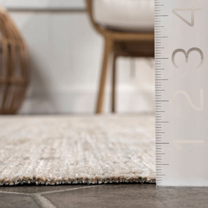 Shia Bordered Washable Indoor & Outdoor Rug - Beige