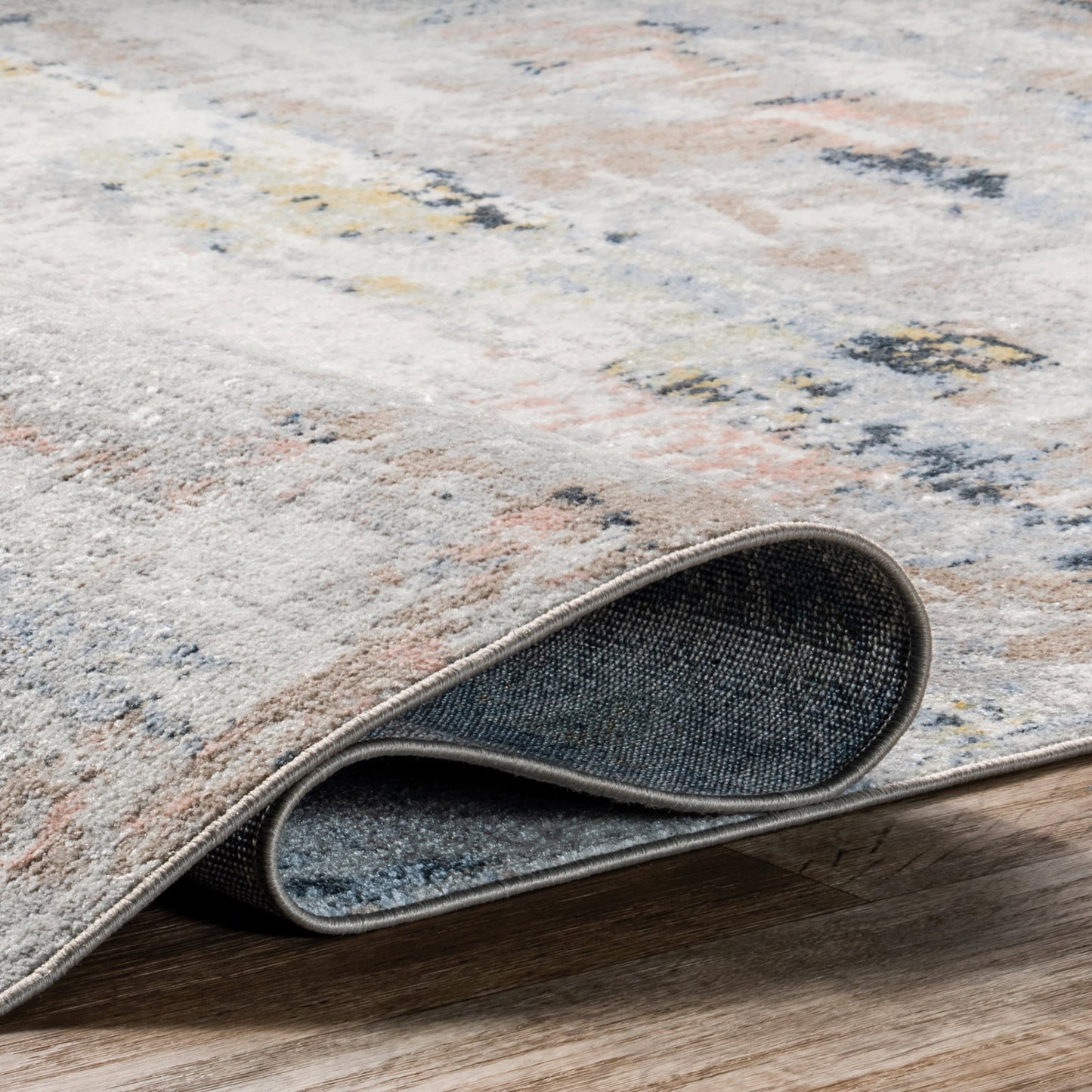 Patty Machine Washable Rug | Blue Multicolor for Rainy Days