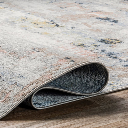 Patty Machine Washable Rug | Blue Multicolor for Rainy Days