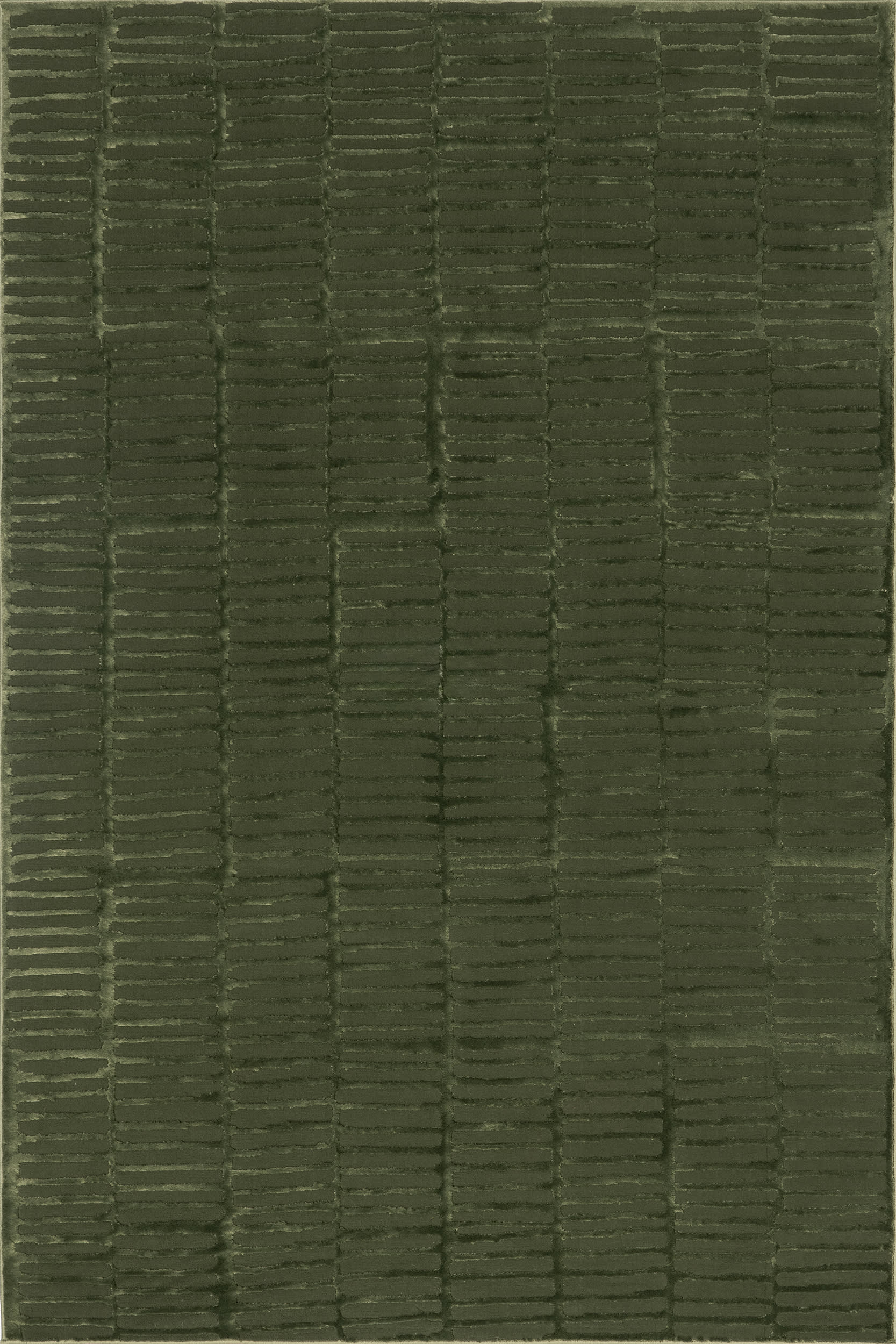 Isolated view of Green Rectangle Cranbury Plush Textured Washable Rug, showcasing its design