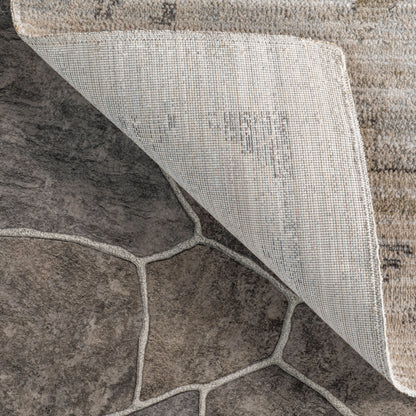 Shia Bordered Washable Indoor & Outdoor Rug - Beige