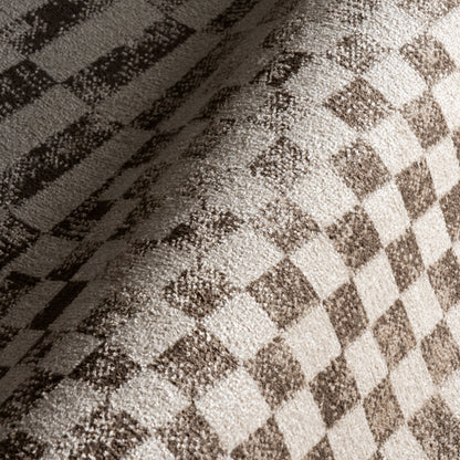 Kallie Machine Washable Tiled Rug in Brown Color
