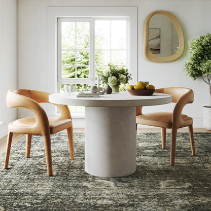 Bayberry Vintage Washable Rug in Green Grey | Spill-Proof Design